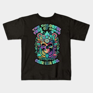 The Colorful Face of Chaos Kids T-Shirt